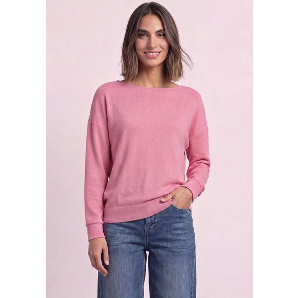STREET ONE Langarmshirt in Unifarbe