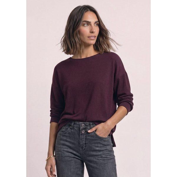 STREET ONE Langarmshirt in Unifarbe