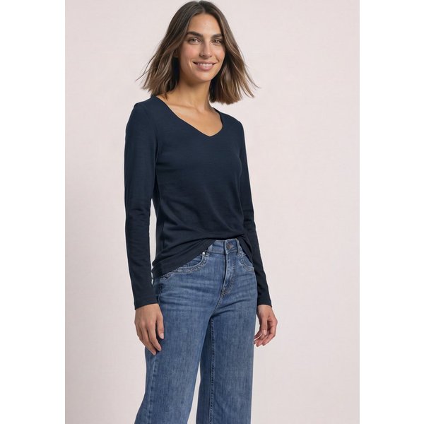 STREET ONE Langarmshirt in Unifarbe