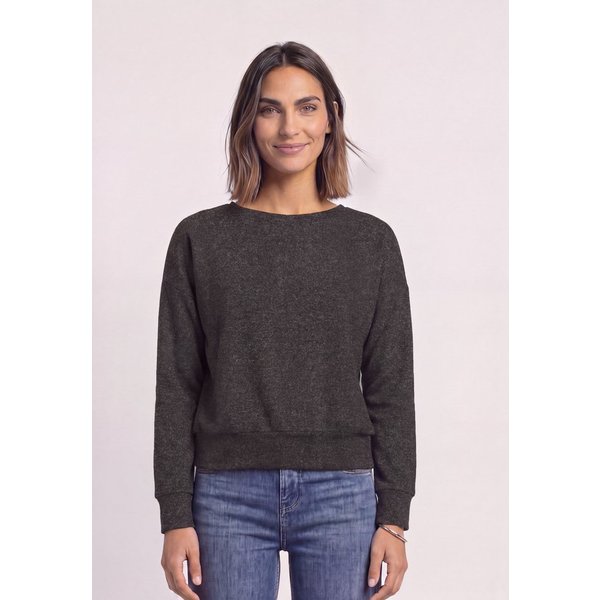 STREET ONE Langarmshirt in Unifarbe