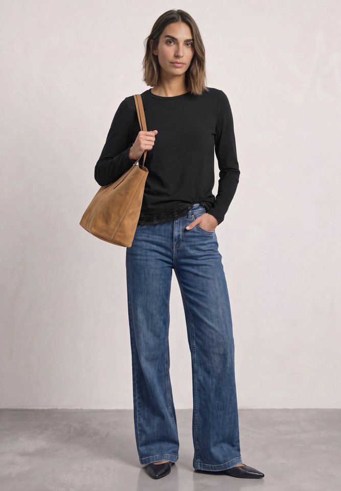 STREET ONE Langarmshirt mit Spitzendetails – Bild 3 von 5