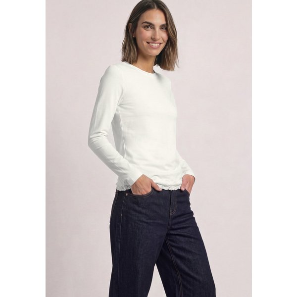 STREET ONE Langarmshirt mit Spitzendetails