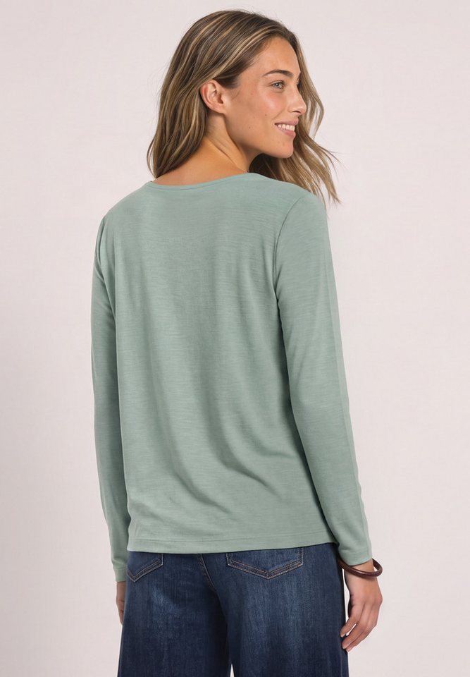 STREET ONE Langarmshirt mit Wasserfallausschnitt – Bild 2 von 5