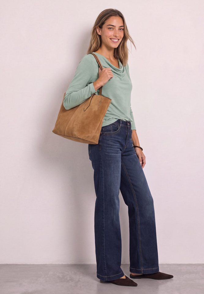 STREET ONE Langarmshirt mit Wasserfallausschnitt – Bild 3 von 5