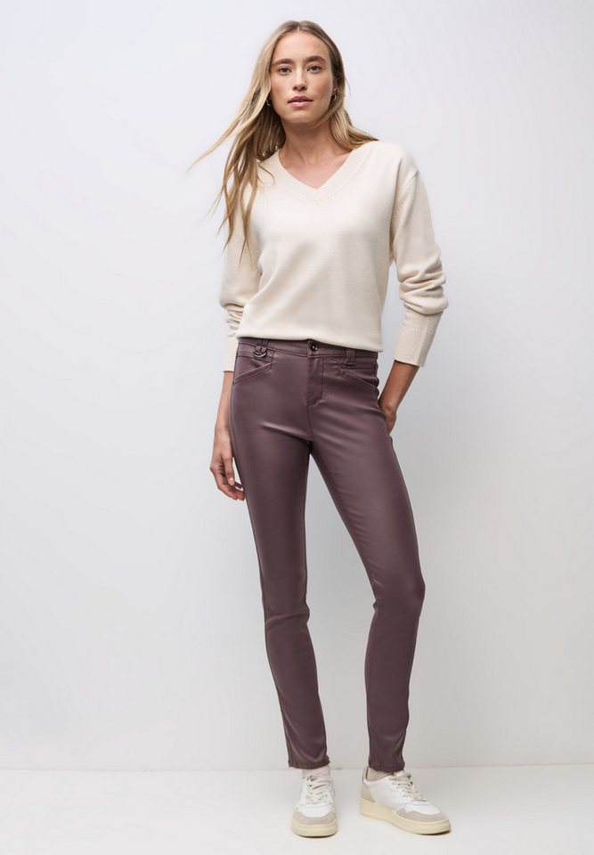 STREET ONE Lederimitathose Middle Waist – Bild 4 von 5