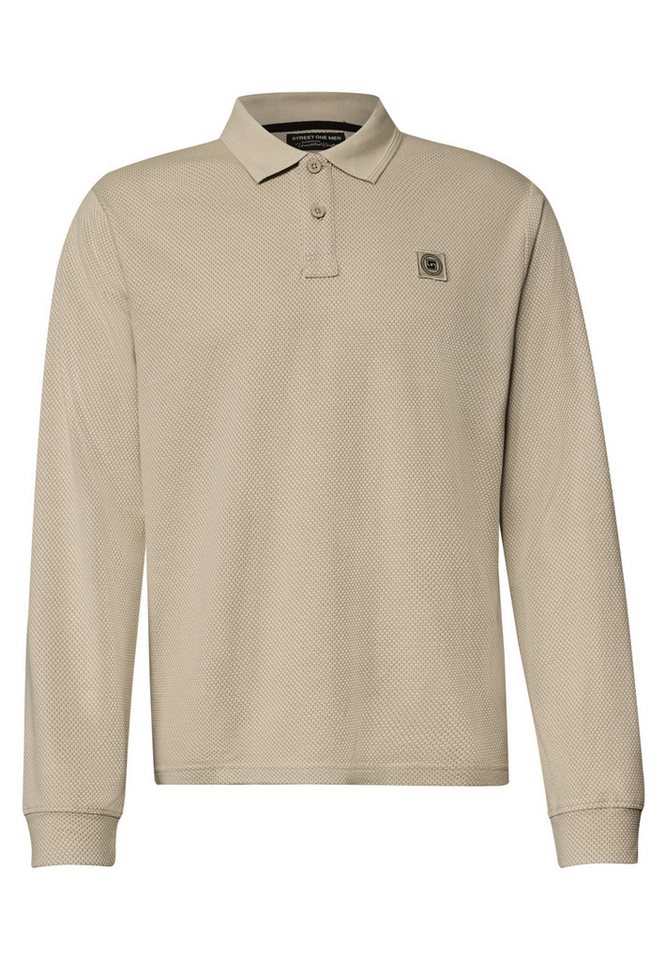 STREET ONE MEN Poloshirt aus elastischem Materialmix – Bild 4 von 5