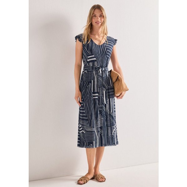 STREET ONE Midikleid Midikleid aus Mesh mit Print