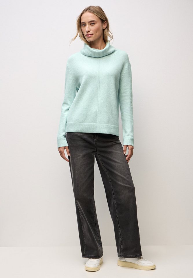 STREET ONE Rollkragenpullover im soften Baumwoll-Mix – Bild 4 von 5