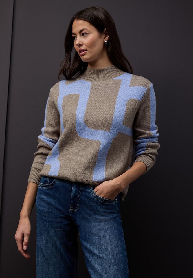 STREET ONE Rollkragenpullover mit grafischem Muster – Bild 2 von 5