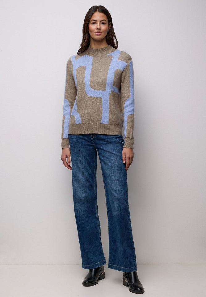 STREET ONE Rollkragenpullover mit grafischem Muster – Bild 4 von 5