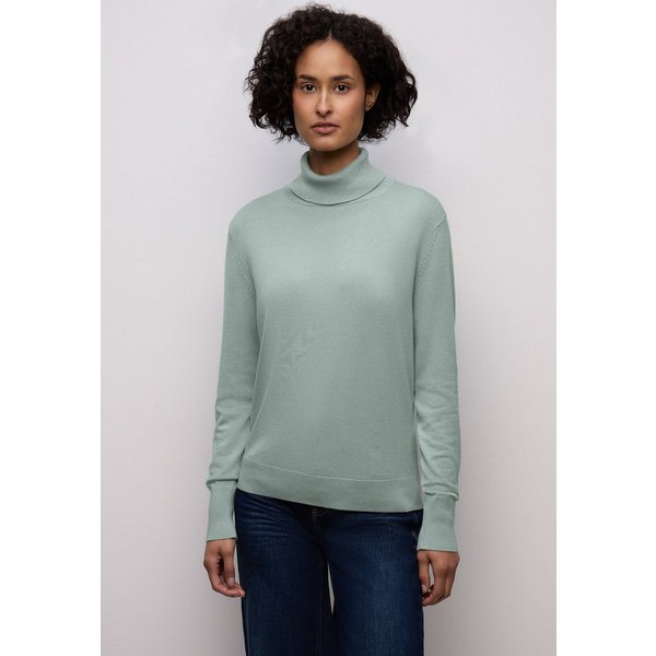 STREET ONE Rollkragenpullover mit Strick-Detail
