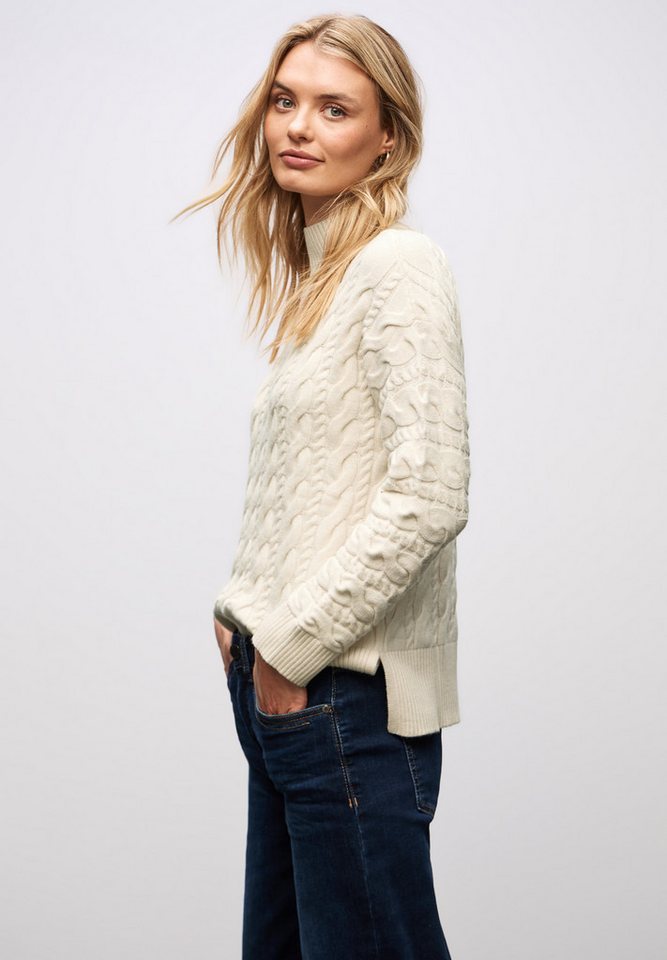 STREET ONE Rollkragenpullover mit Zopfmuster – Bild 2 von 5