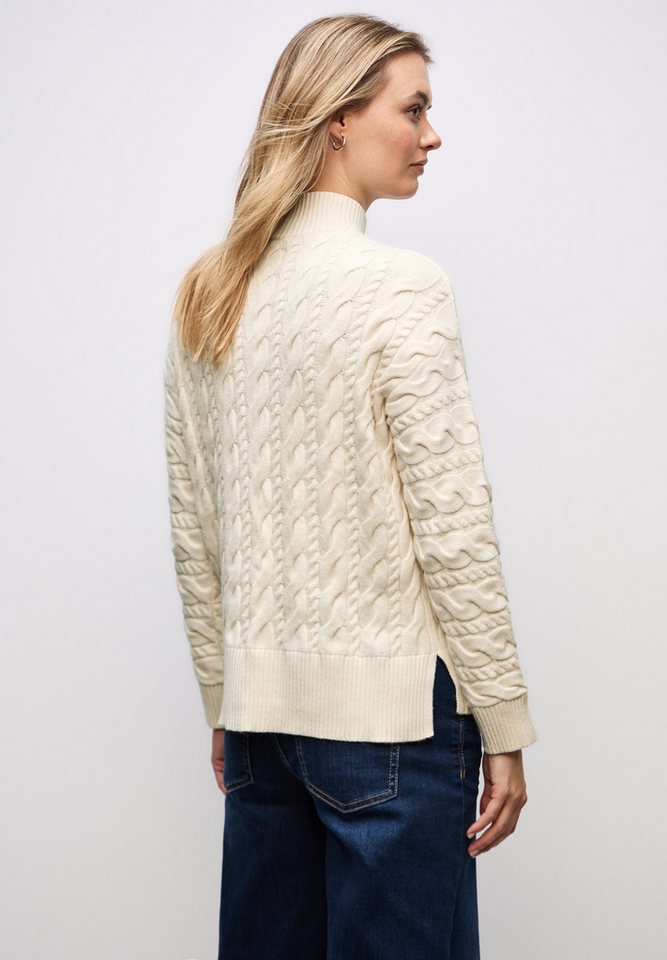STREET ONE Rollkragenpullover mit Zopfmuster – Bild 3 von 5