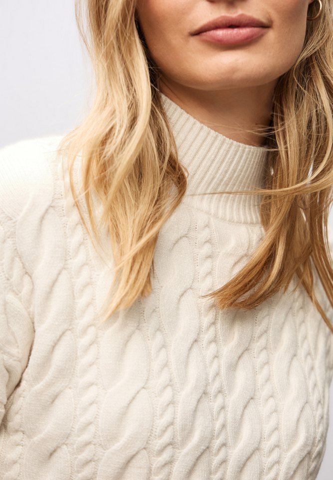 STREET ONE Rollkragenpullover mit Zopfmuster – Bild 4 von 5
