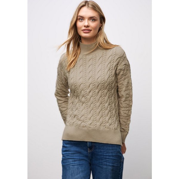 STREET ONE Rollkragenpullover mit Zopfmuster