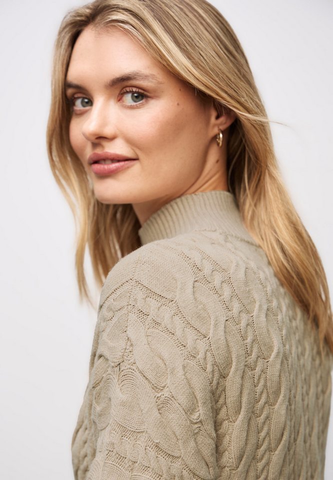 STREET ONE Rollkragenpullover mit Zopfmuster – Bild 3 von 5