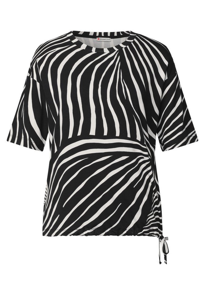 STREET ONE Rundhalsshirt aus strecthigem Viskosematerial – Bild 4 von 5