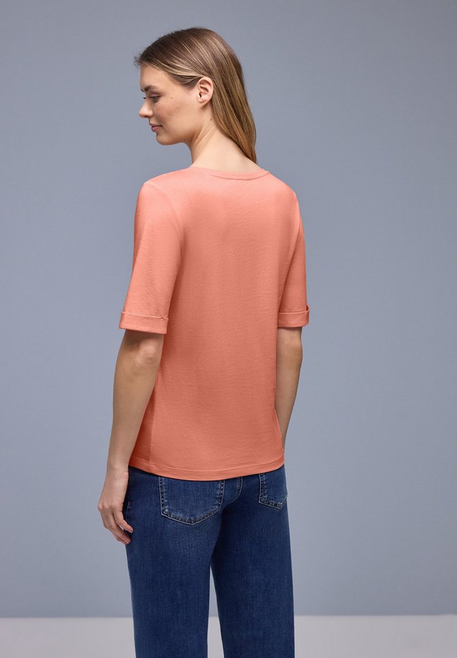 STREET ONE Rundhalsshirt Halbarm mit Turn-up – Bild 3 von 5
