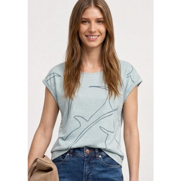 STREET ONE Rundhalsshirt mit Rundhalsausschnitt