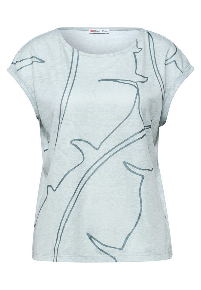 STREET ONE Rundhalsshirt mit Rundhalsausschnitt – Bild 4 von 5