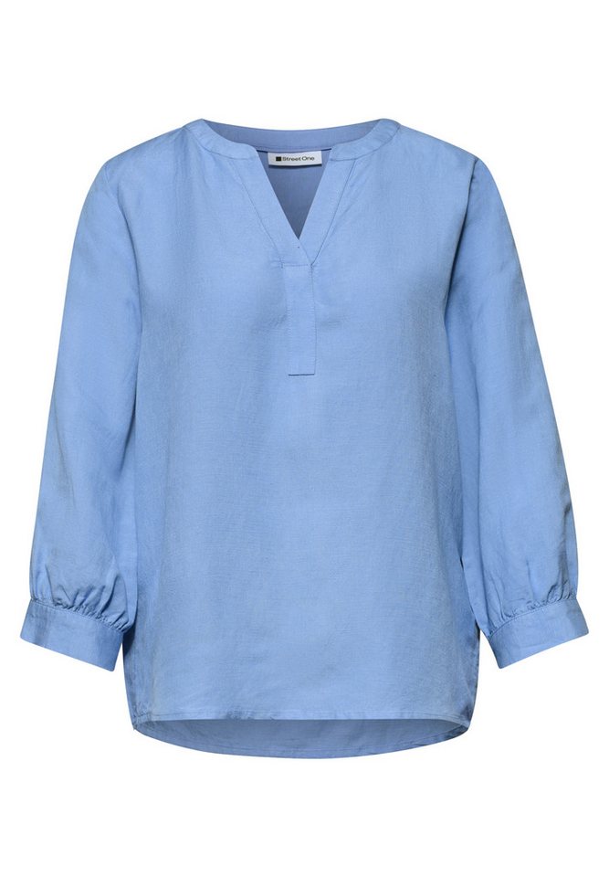 STREET ONE Shirtbluse mit geschlitztem Rundhalsausschnitt – Bild 4 von 5