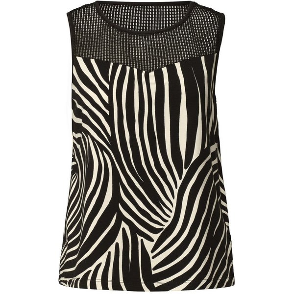 STREET ONE Shirttop printed top w.mesh yoke