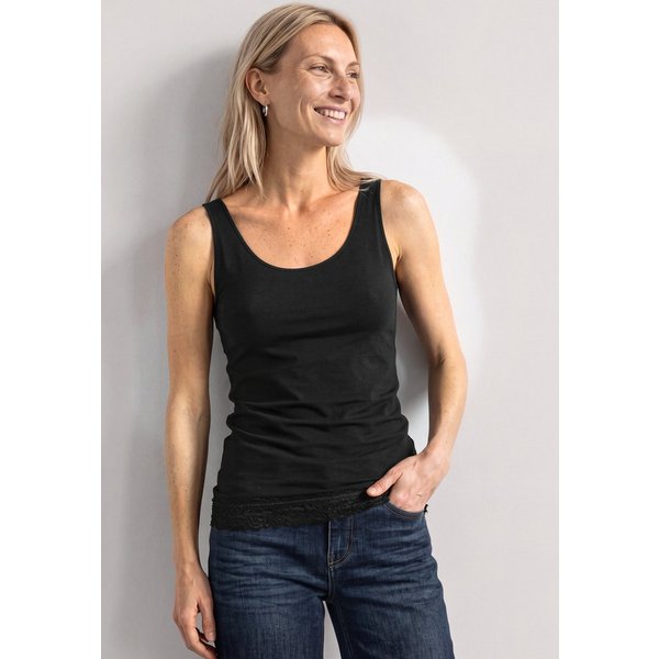 STREET ONE Spitzentop im soften Baumwoll-Mix