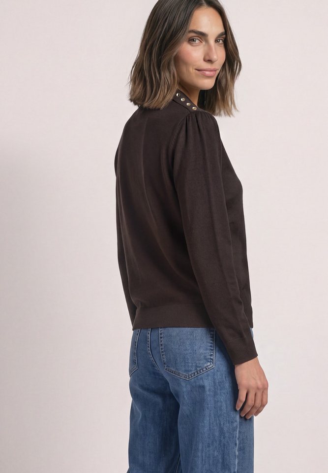 STREET ONE Stehkragenpullover aus softem Materialmix – Bild 2 von 5