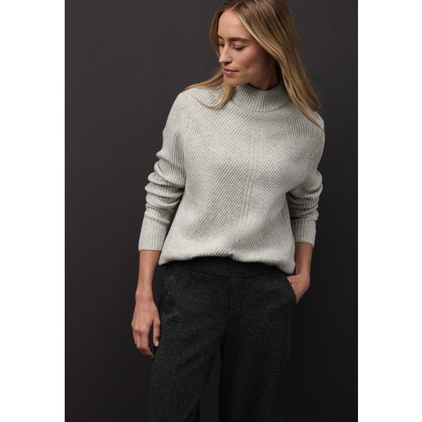 STREET ONE Stehkragenpullover mit dezentem Strukturmuster