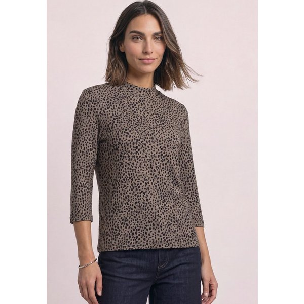 STREET ONE Stehkragenshirt mit Leomuster