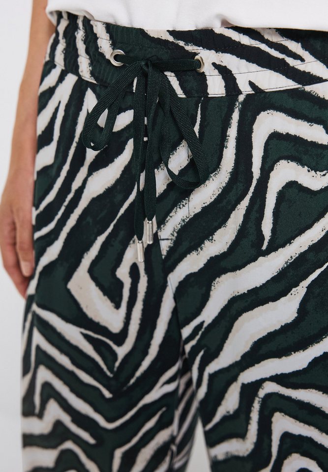 STREET ONE Stoffhose Style Emee Sommerhose mit elastischem Bund und Tunnelzug, mit grafischem Muster – Bild 4 von 5