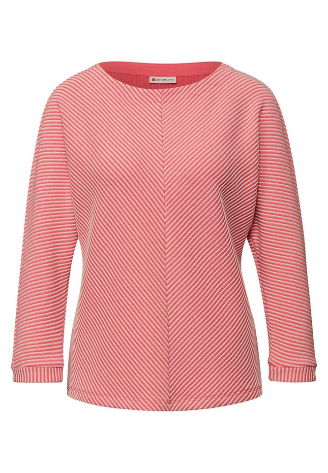 STREET ONE Strickpullover 3/4-Arm mit Two-Tone-Effekt und feinem Strukturmuster – Bild 5 von 5