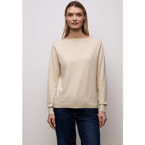 STREET ONE Strickpullover U-Boot-Ausschnitt mit Strukturdetails