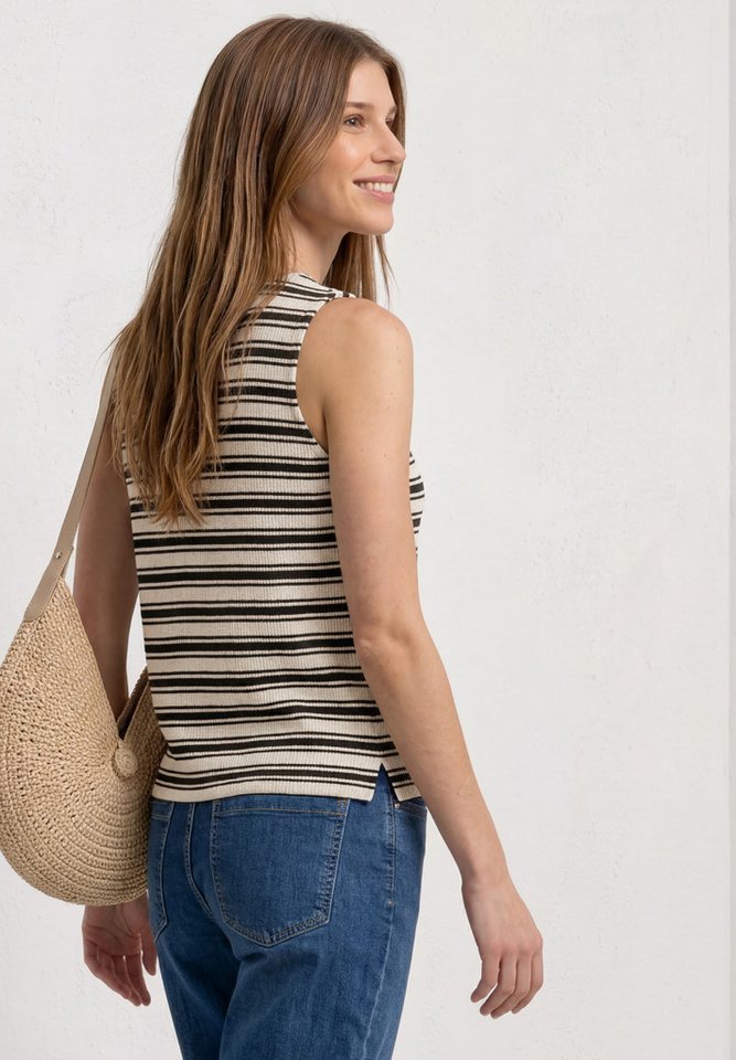STREET ONE Stricktop Sommertop, tiefer Rundhalsausschnitt, Viskosemx – Bild 2 von 5