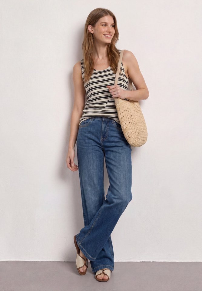 STREET ONE Stricktop Sommertop, tiefer Rundhalsausschnitt, Viskosemx – Bild 3 von 5