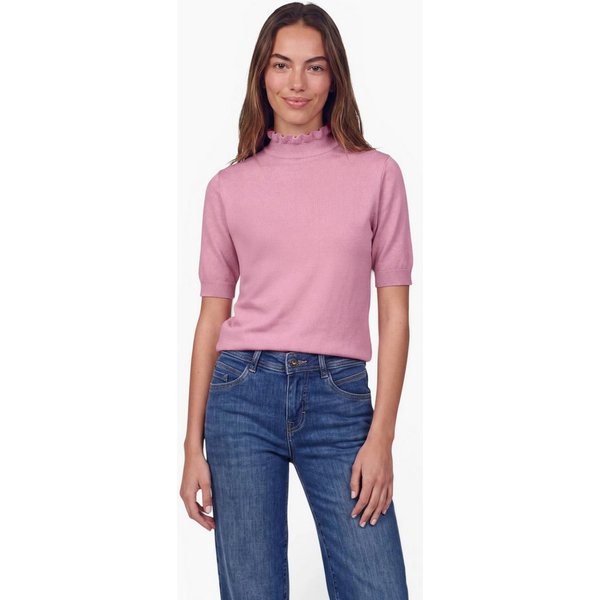 STREET ONE STUDIO Kurzarmpullover im soften Baumwoll-Mix