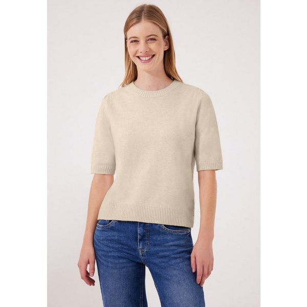 STREET ONE STUDIO Kurzarmpullover mit gerafften Ärmeln