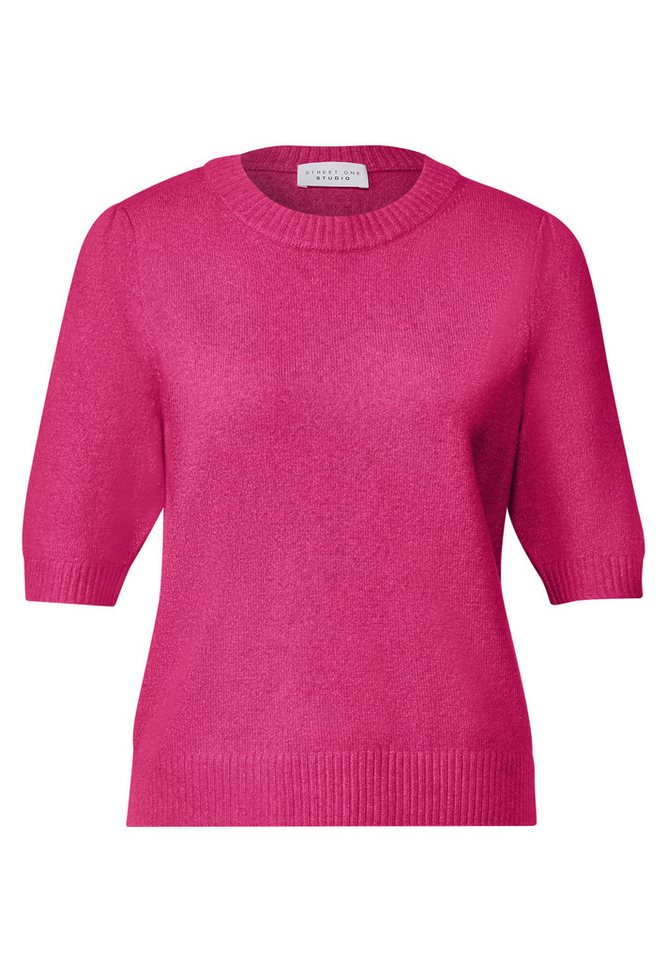 STREET ONE STUDIO Kurzarmpullover mit Raffungen an den Ärmeln – Bild 4 von 5