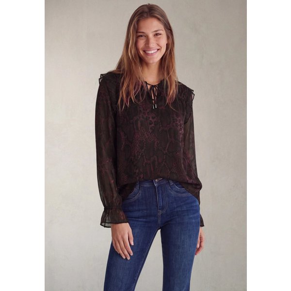 STREET ONE STUDIO Langarmbluse mit Chiffon-Layer