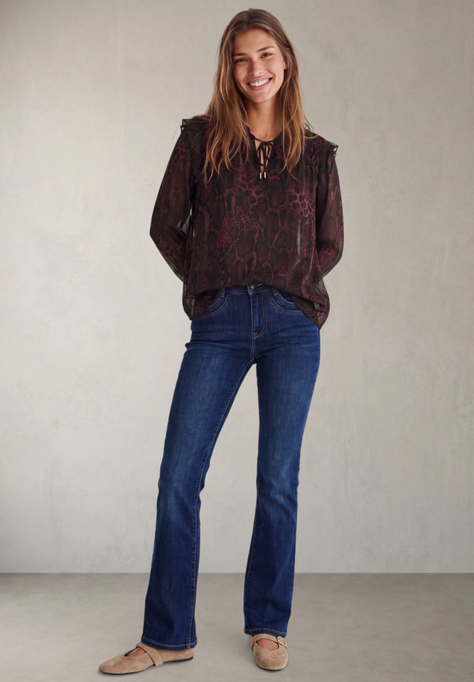 STREET ONE STUDIO Langarmbluse mit Chiffon-Layer – Bild 3 von 5