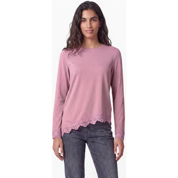 STREET ONE STUDIO Langarmshirt mit Spitzendetails