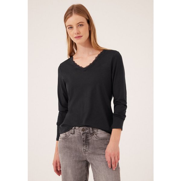 STREET ONE STUDIO Langarmshirt mit Spitzendetails