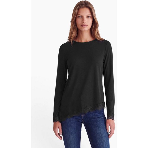 STREET ONE STUDIO Langarmshirt mit Spitzendetails
