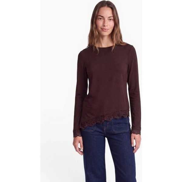 STREET ONE STUDIO Langarmshirt mit Spitzendetails