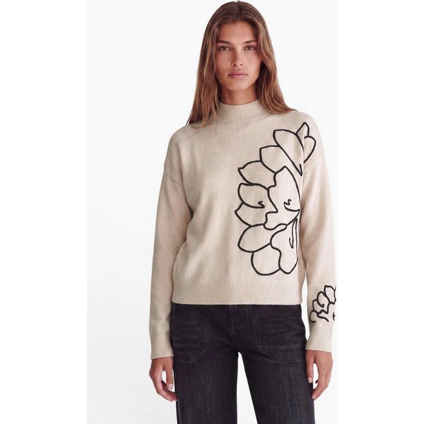 STREET ONE STUDIO Stehkragenpullover aus softem Materialmix