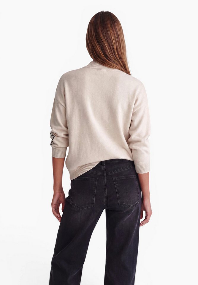 STREET ONE STUDIO Stehkragenpullover aus softem Materialmix – Bild 2 von 5