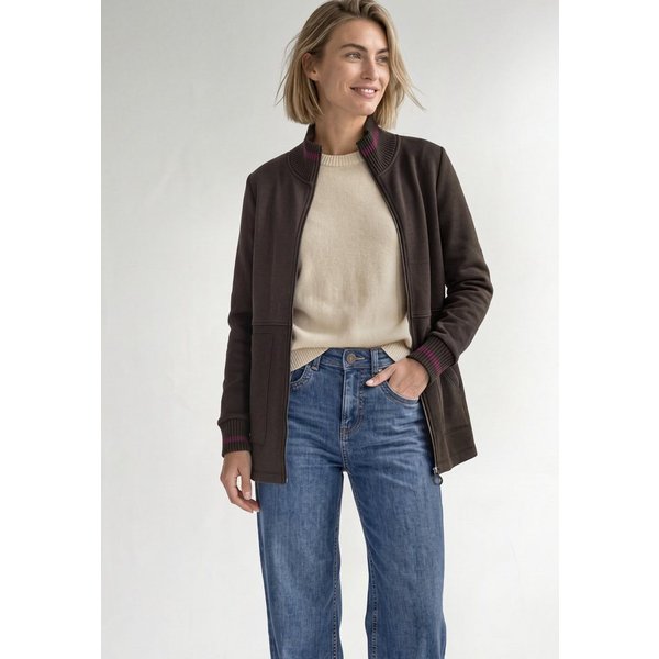 STREET ONE Sweatjacke mit Strick-Detail