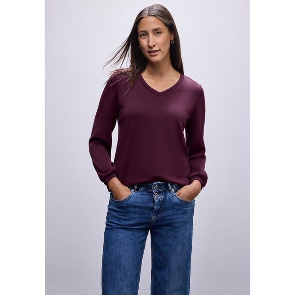 STREET ONE Sweatshirt mit V-Ausschnitt