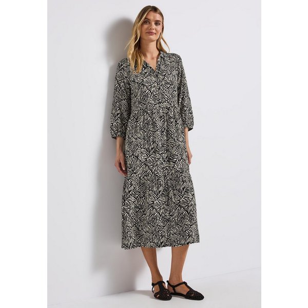 STREET ONE Volantkleid Sommerkleid gemustert, mit 3/4_Arm
