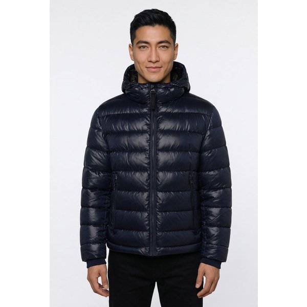 Strellson Steppjacke Baveno Light Weight leicht glänzende Oberfläche, mit Kapuze, Wattierung aus Kunstdaunen